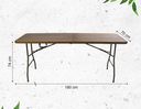 Mesa Plegable Rectangular 180cm