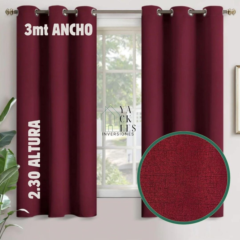 cortinas para ventanas medida 3x2.30 m