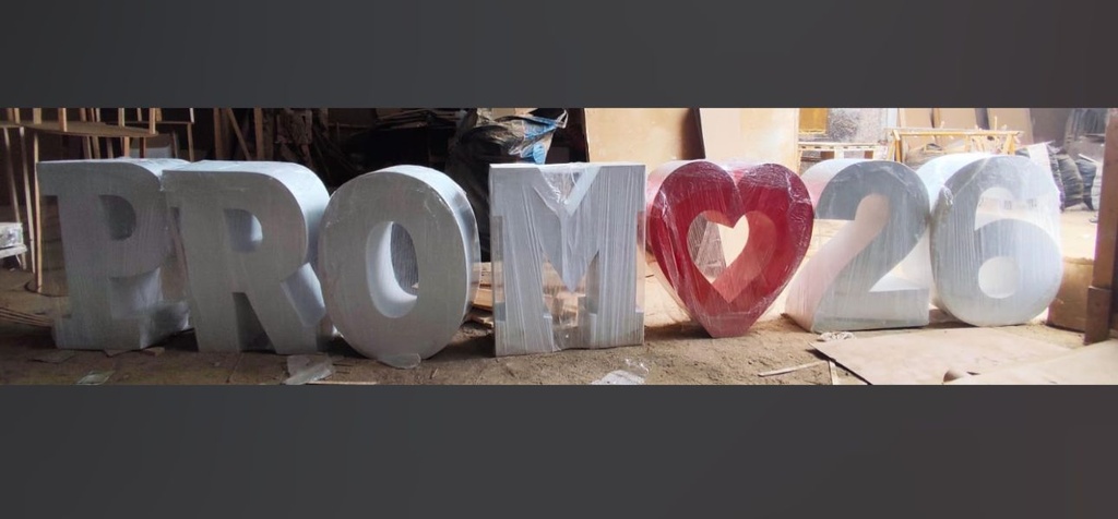 Letras PROMO de 80 cm con iluminación