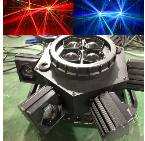 Helicóptero de Luz Beam láser de cabeza móvil.