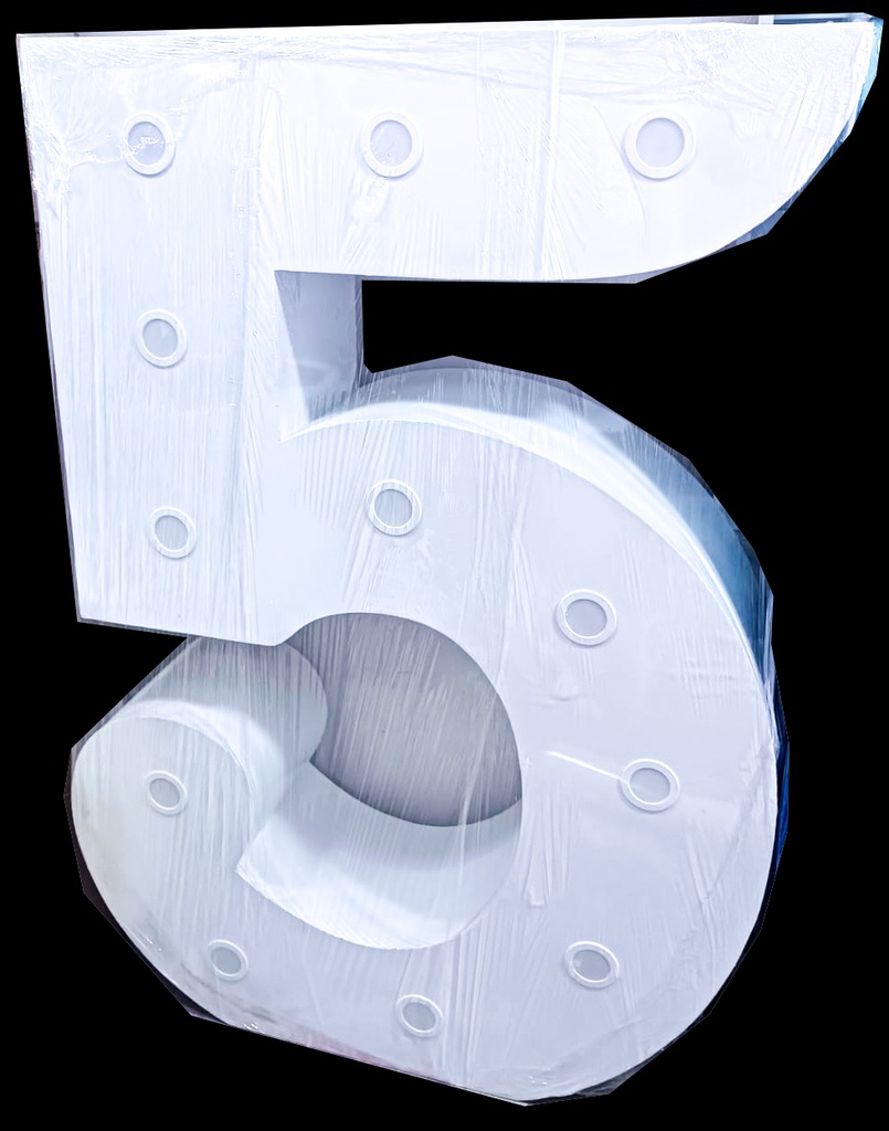 Números de 80 cm luminosos