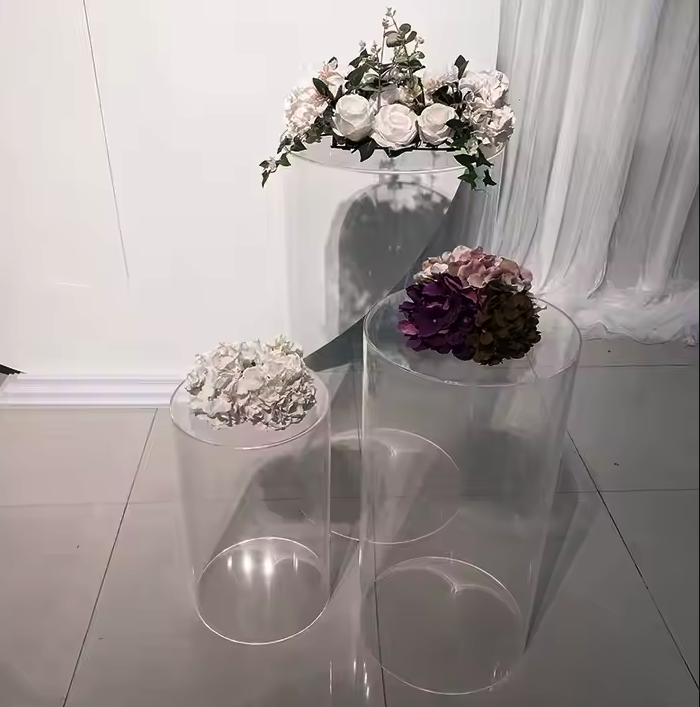 Cilindro en Acrílico Transparente 3 piezas