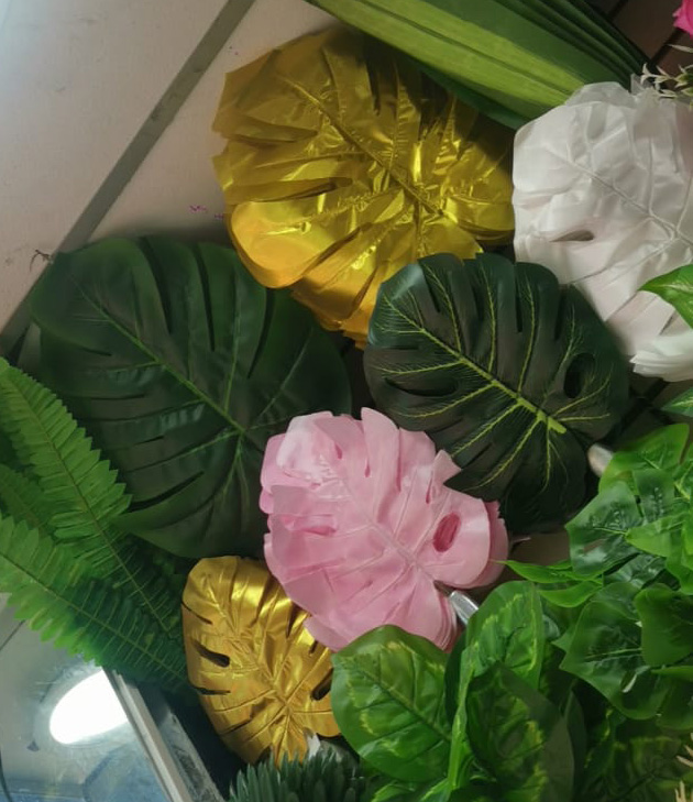 Hojas artificiales para decoraciones
