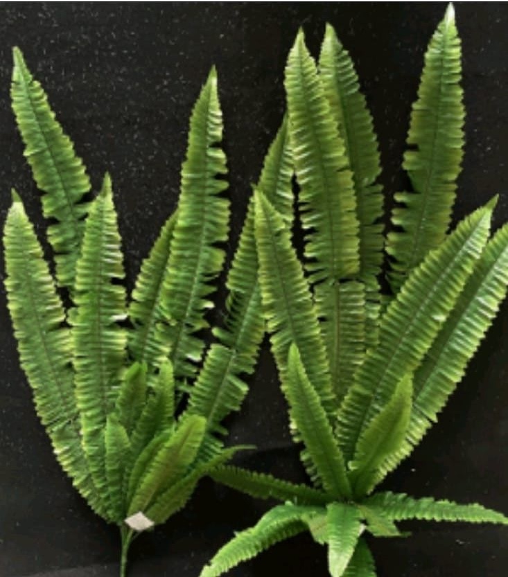 Helechos artificiales de 18 hojas