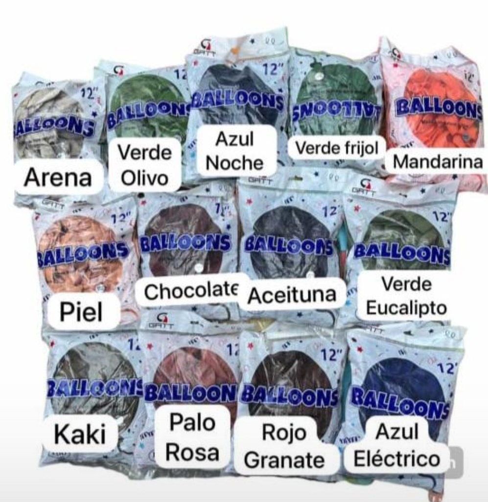 Bolsa de globos retro 50 unid. Nº 18