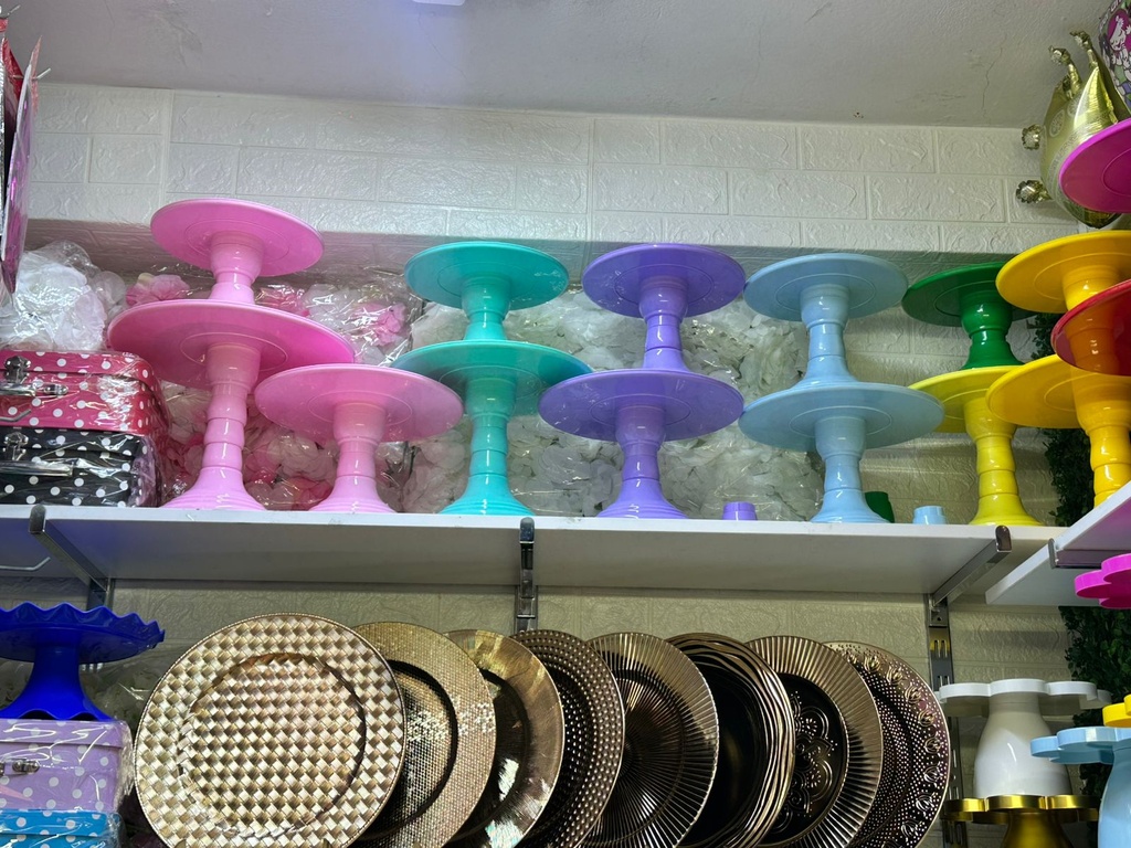 Soporte con base torta plástico 25 cm