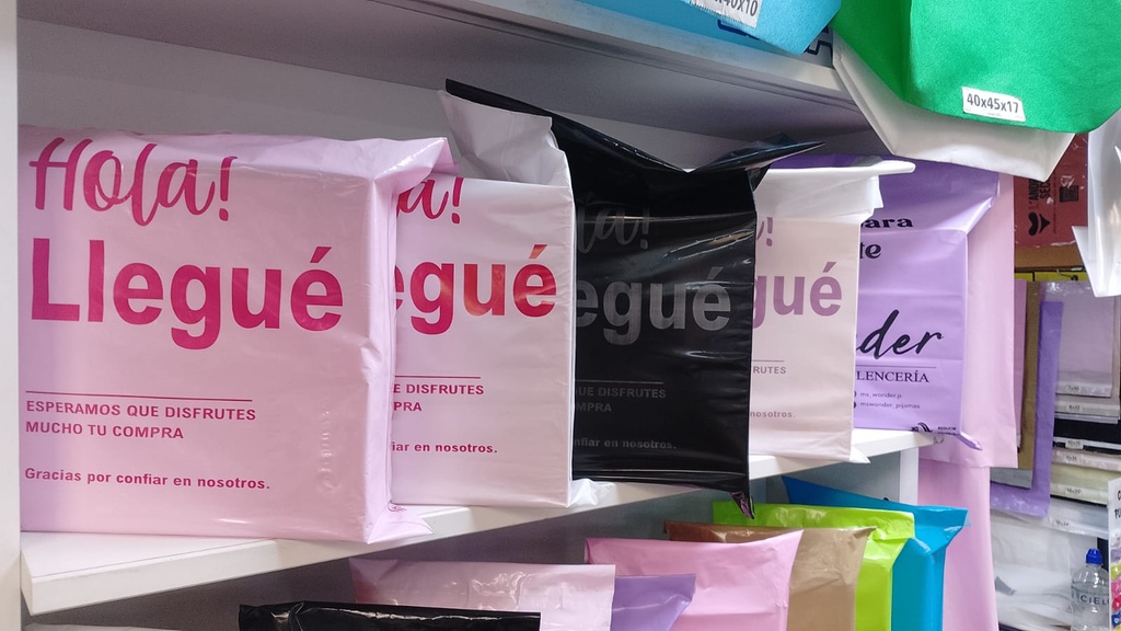 Bolsa E-commerce medida 16x20 cm con impresión venta por ciento