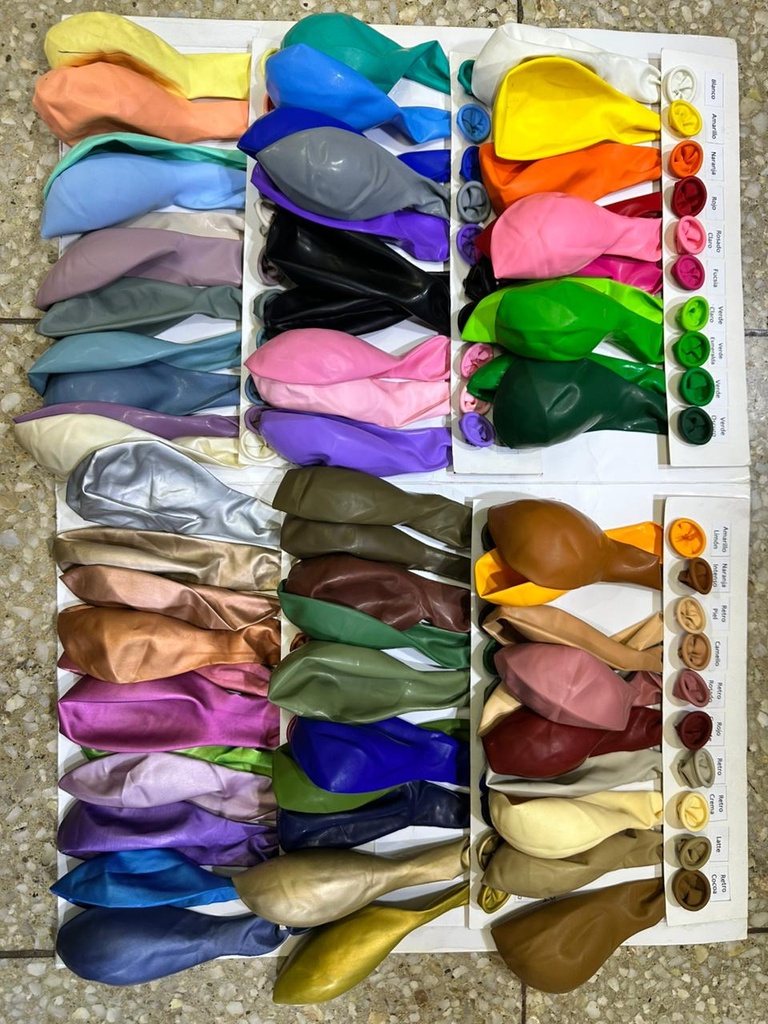 Bolsa de Globos Latex Standar 100 unid. N# 12