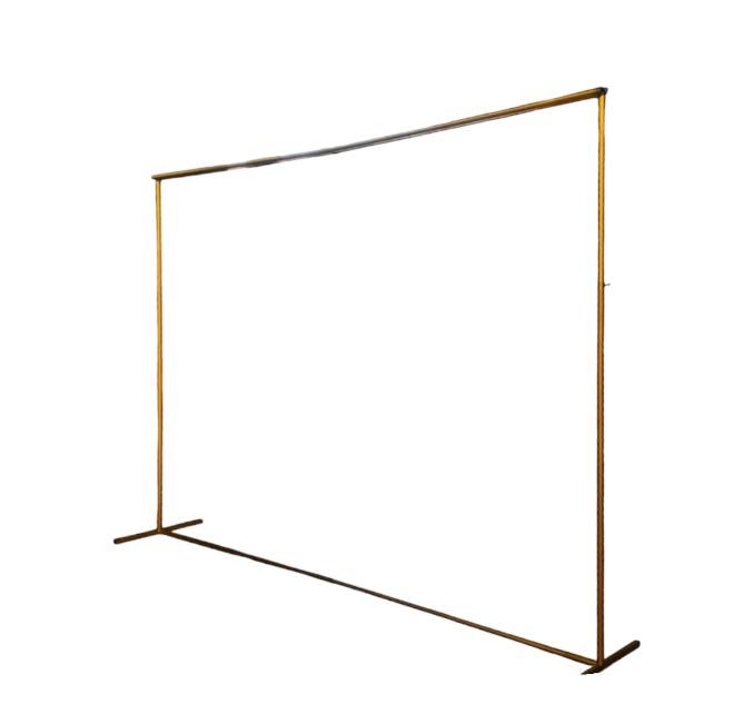 Cortinero regulable 3x3 metros dorado doble riel 1 pulgada