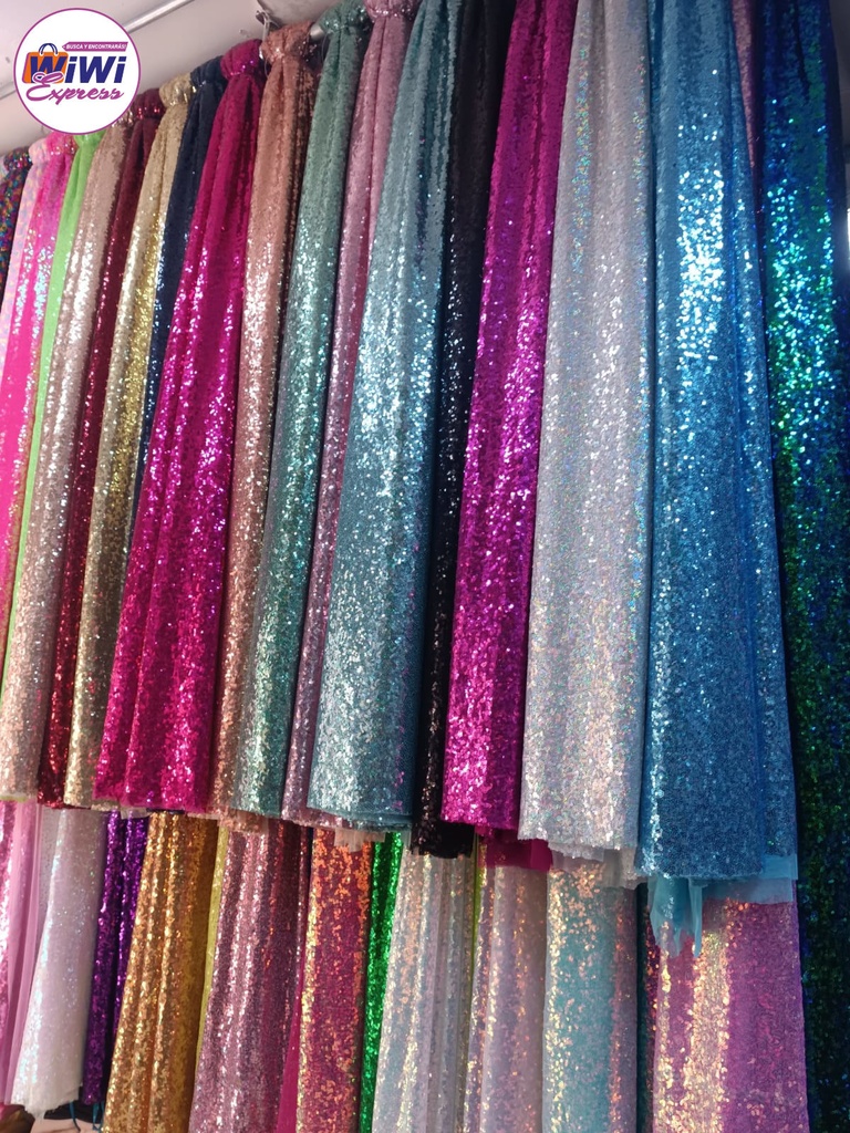 Tela lentejuela chicas unicolor