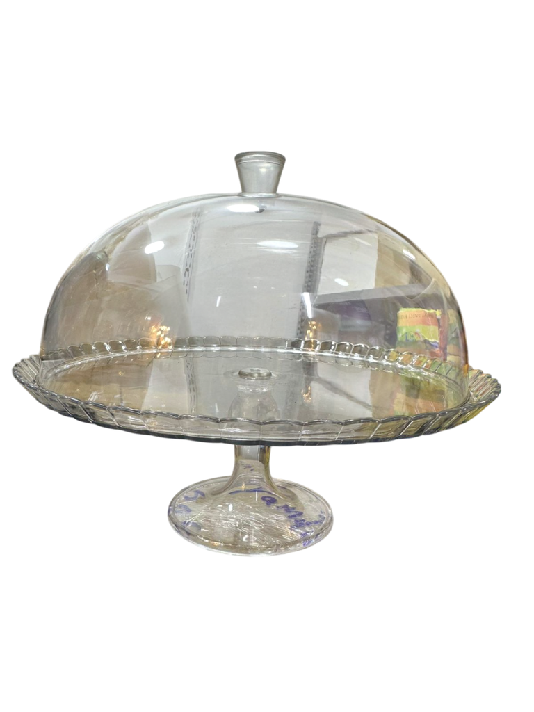 Porta Keke de acrílico redondo con base