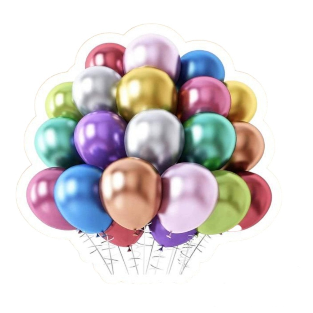 Bolsa de Globos 50 und. Cromados Nº 10 de 100 bolsa