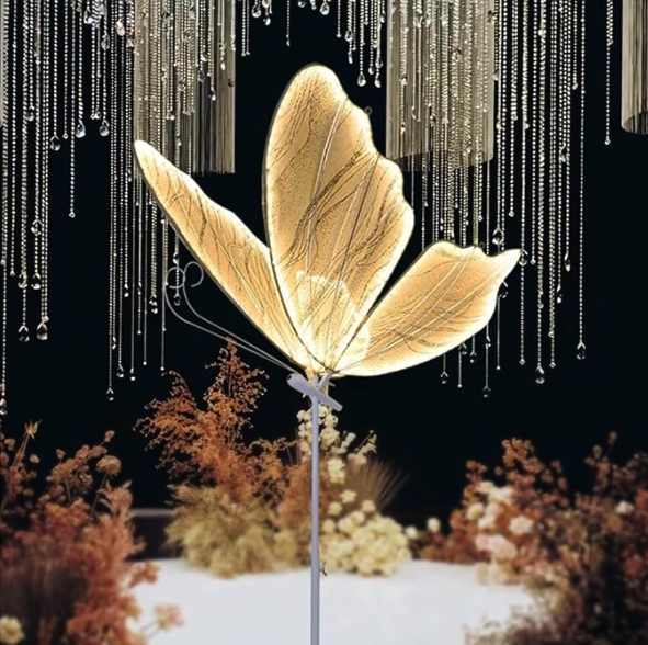 Mariposa luminosa en led para decoraciones de eventos
