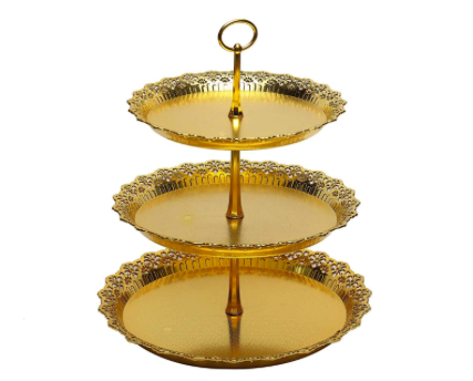 Porta bocaditos de 3 pisos para decoraciones 12 piezas