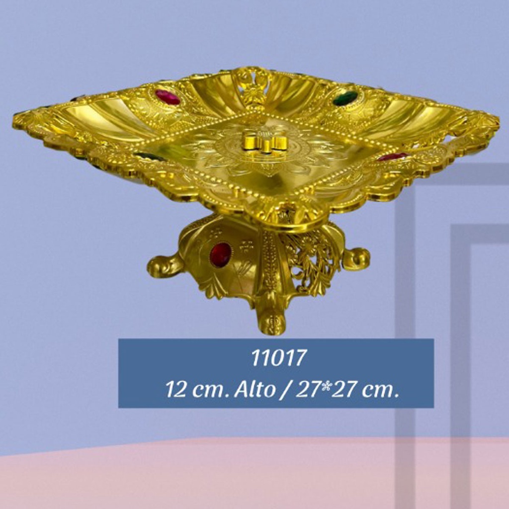 Porta bocaditos dorados 72 piezas