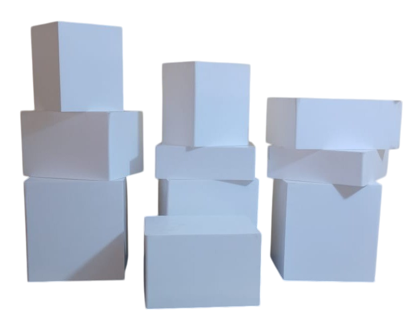Juego de 10 cubos blancos para porta bocaditos