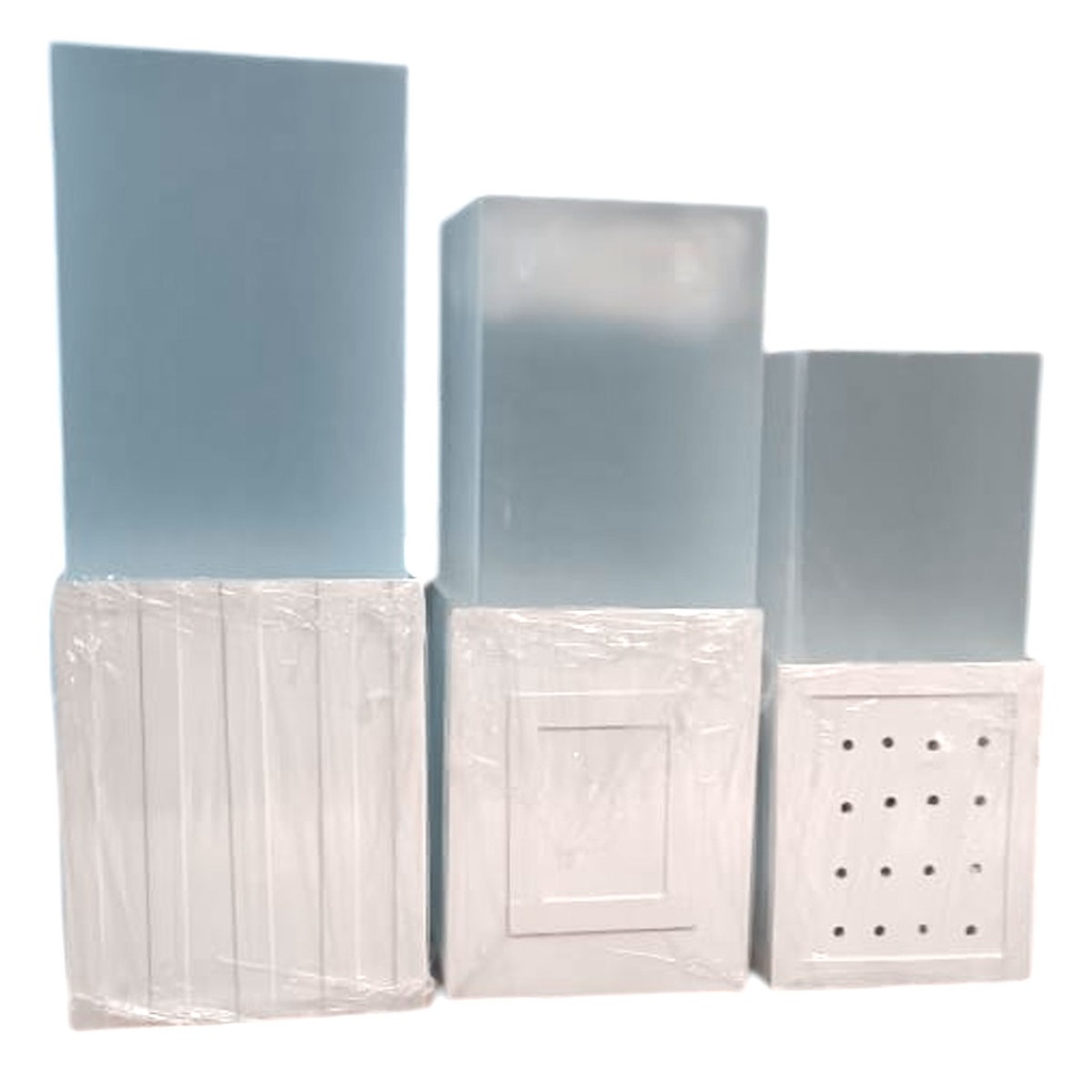 Cupula 4 caras de acrilico con madera para decoraciones