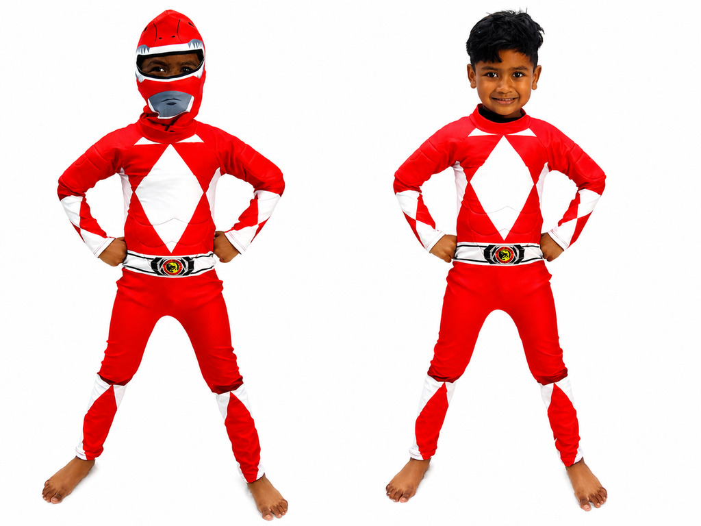 Disfraz de Power Ranger – Tallas 4 a 12