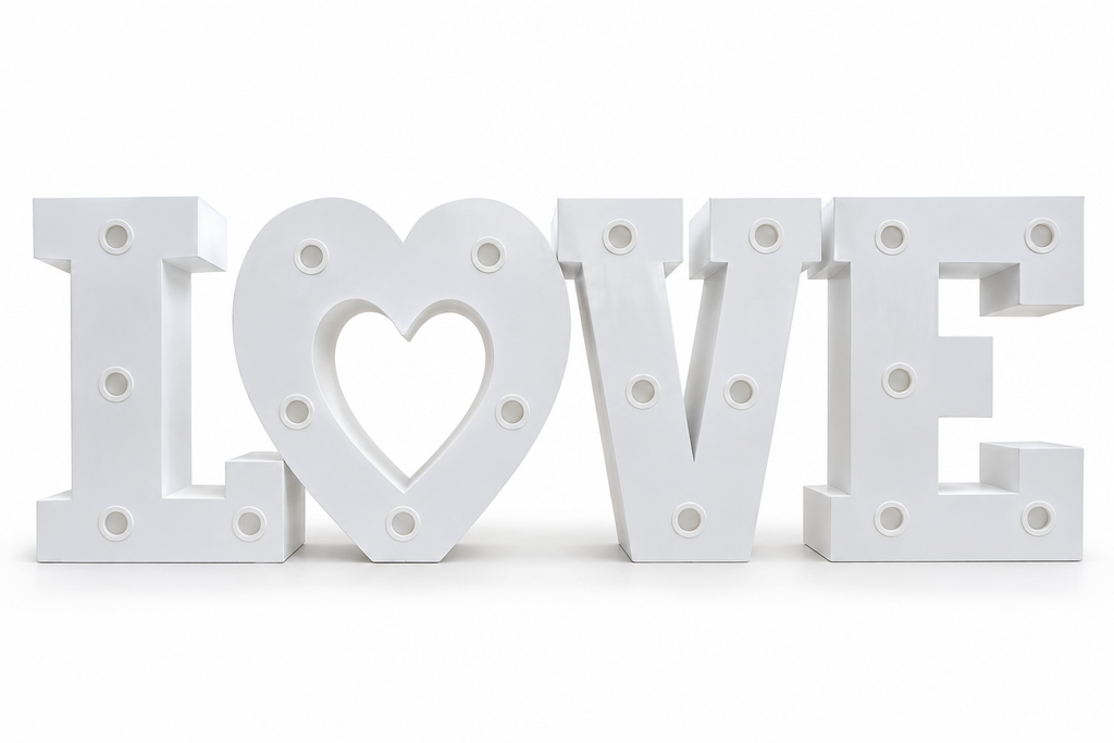 Letras LOVE de 80 cm con iluminación precio por letra