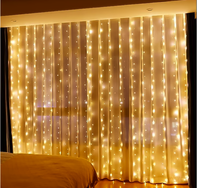 Cortinero luminoso 3x3 m 10 tiras