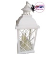 Farol con velas para decoraciones (Blanco)