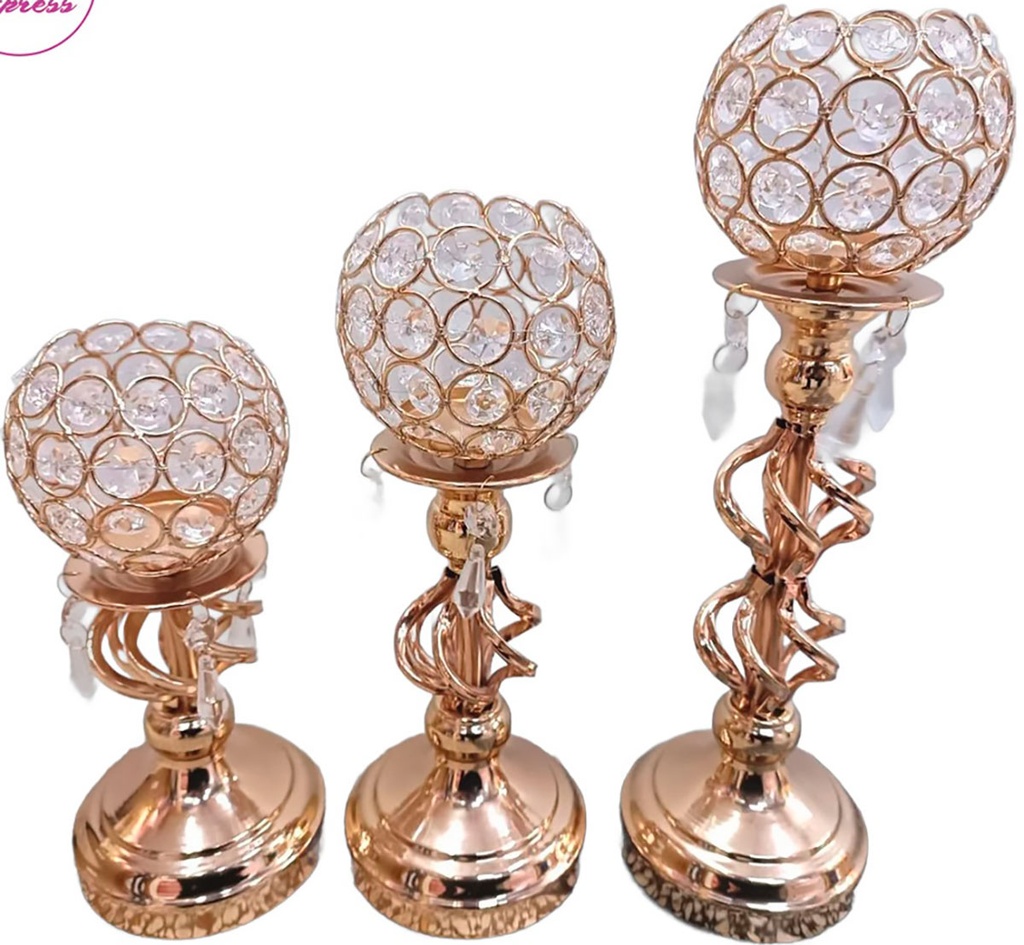 Juego de Candelabros torneado 12 piezas