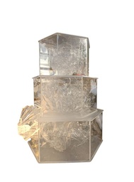 Base para torta de acrílico hexagonal