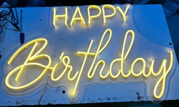 Letrero HAPPY Birthday en Luz de Neón modelo 1
