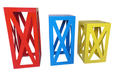 Juego de mesas enforma de X 3 piezas