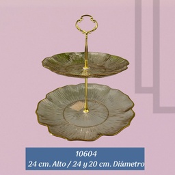 Porta bocaditos de 2 pisos para decoraciones 12 piezas