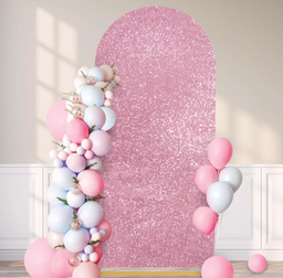 Funda tela lentejuela para puertas ovaladas para decoraciones unicolor
