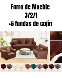 Forro para Mueble 3-2-1 + 6 Fundas para Cojín