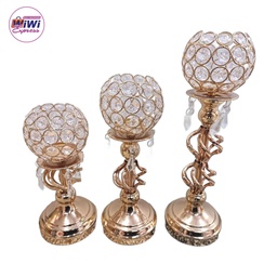 Juego de Candelabros torneado 12 piezas