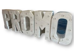 Letras PROMO de 80 cm con iluminación precio por letra