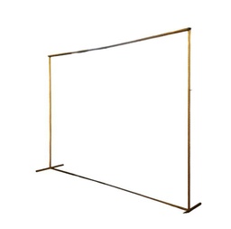 Cortinero regulable 3x3 metros dorado doble riel 1 pulgada