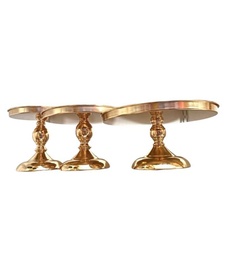 Juego de pedestal plano tres piezas